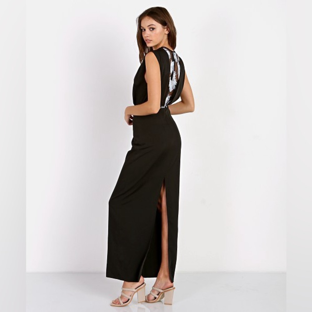 NWT Line & Dot Isabel maxi dress black